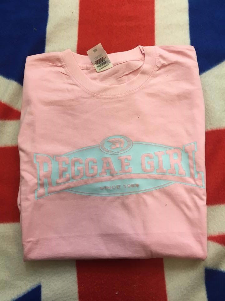 Reggae Girl T-Shirt Pink And Pale Blue